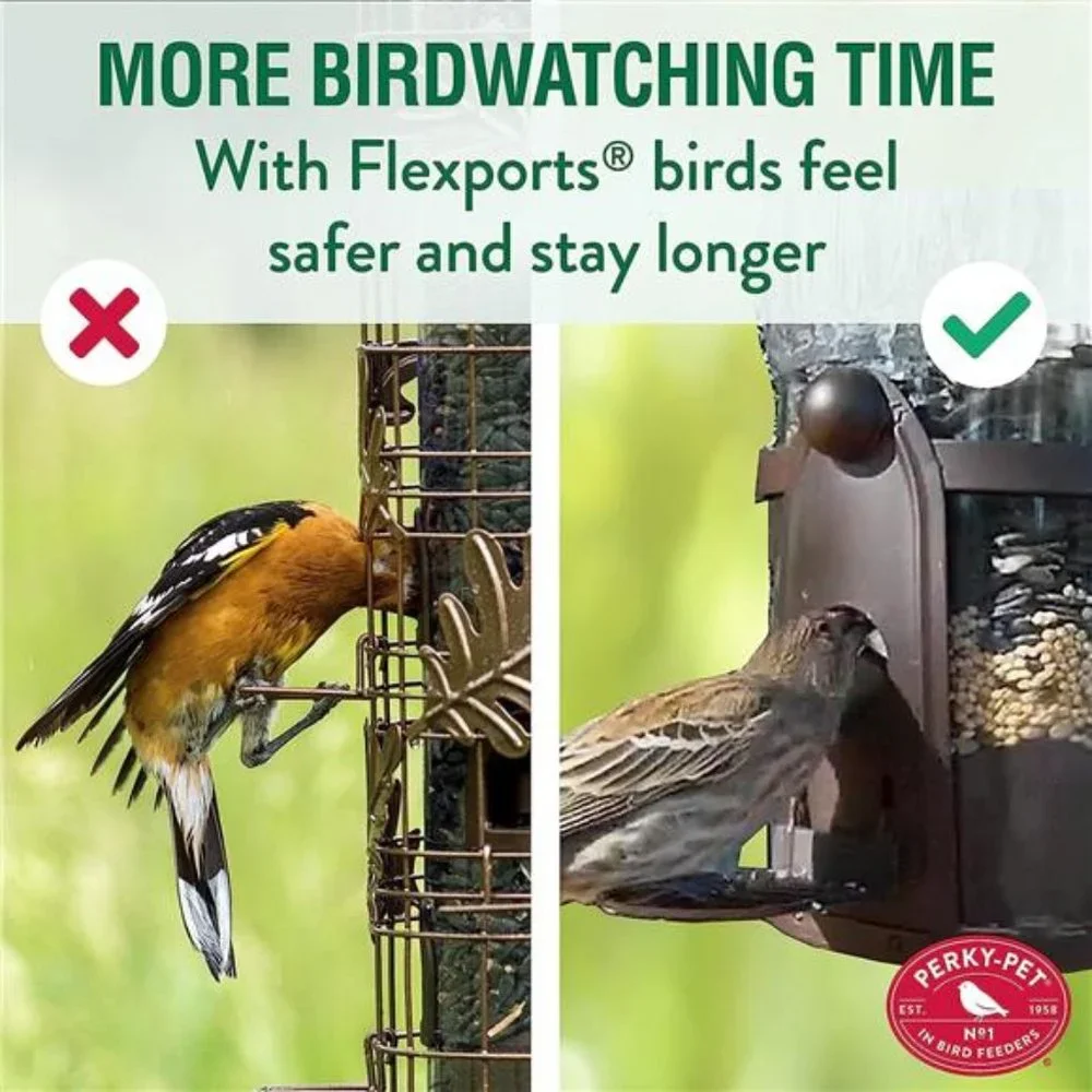Squirrel-Be-Gone Max Large Wild Bird Feeder with Flexports,Squirrel Proof Feeder